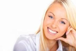 Smiling woman with a bright smile
